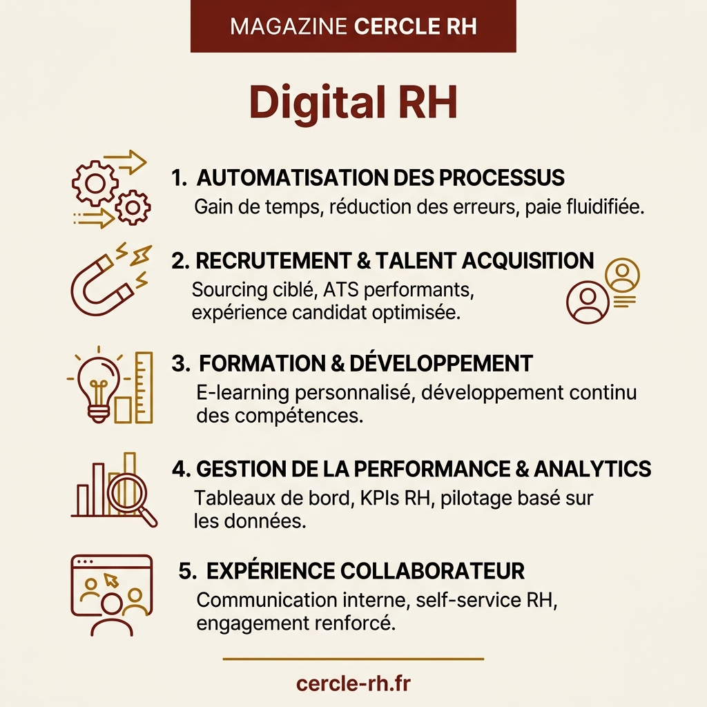 Infographie de synthèse — Digital RH