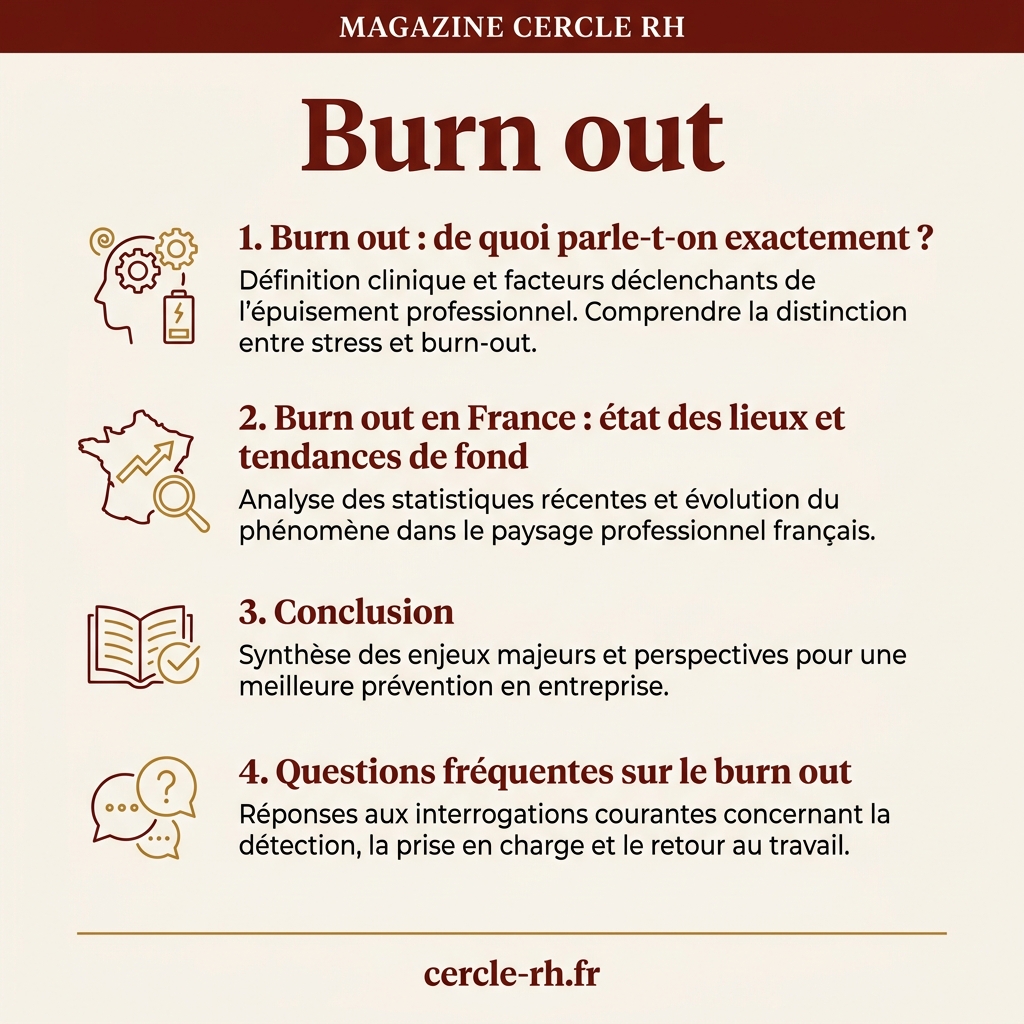 Infographie de synthèse — Burn out