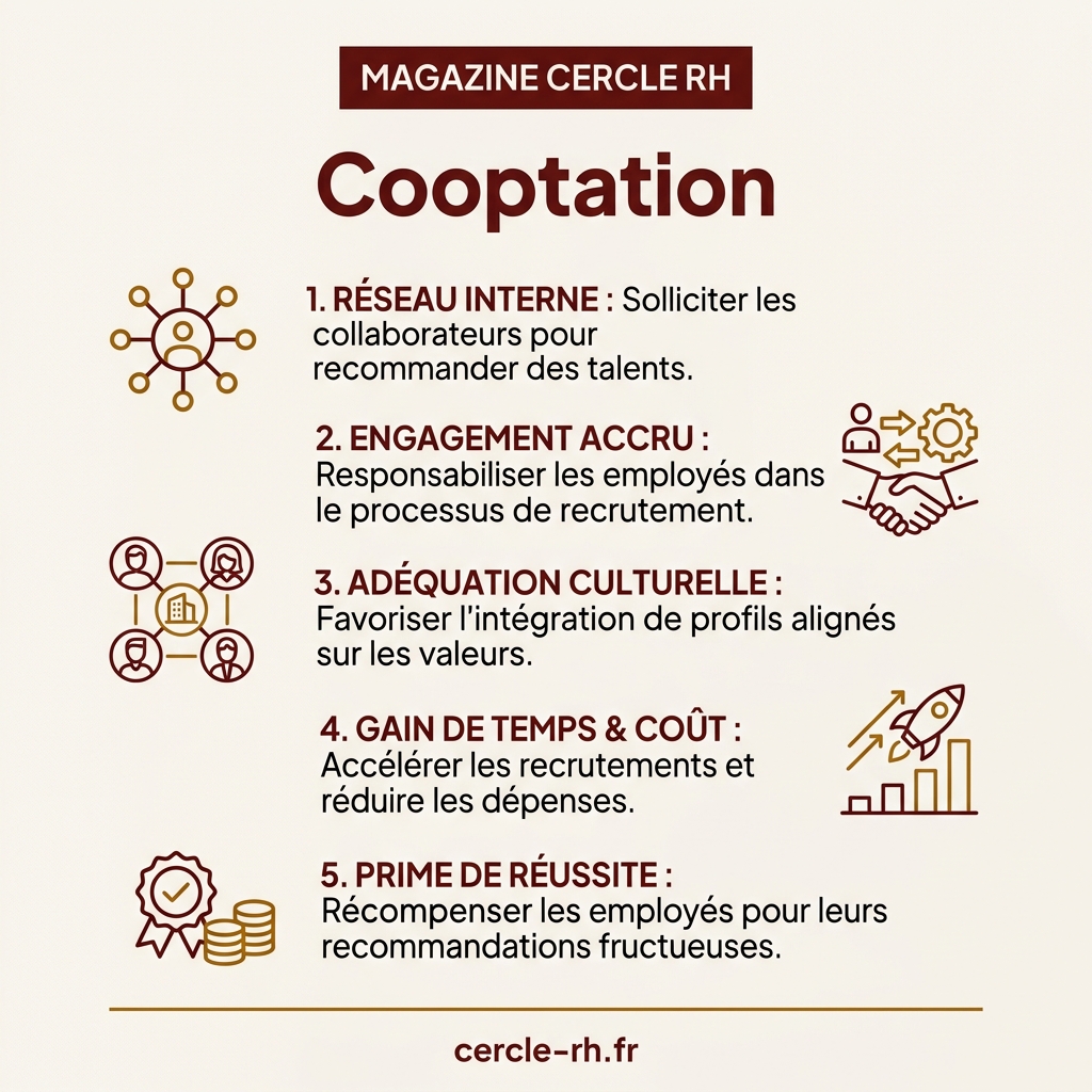 Infographie de synthèse — Cooptation