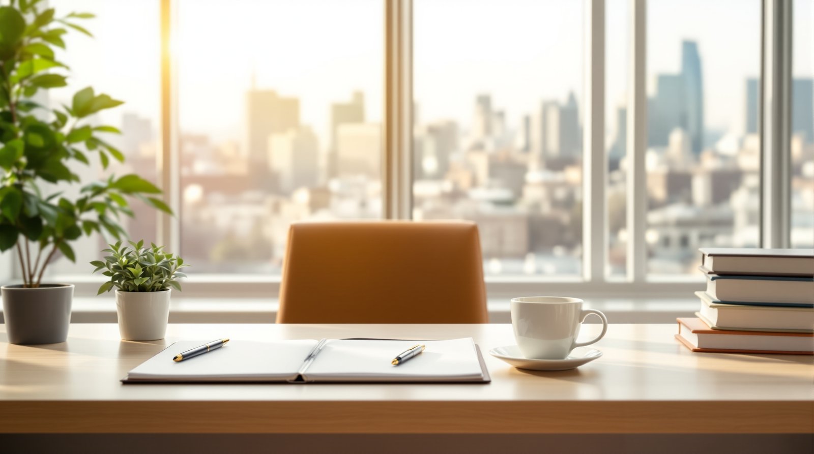 Bureau lumineux d'un directeur des ressources humaines