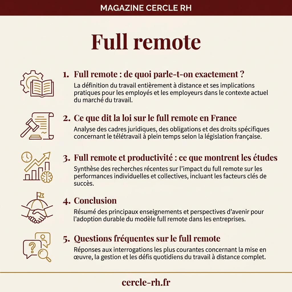 Infographie de synthèse — Full remote