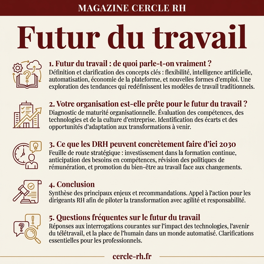 Infographie de synthèse — Futur du travail
