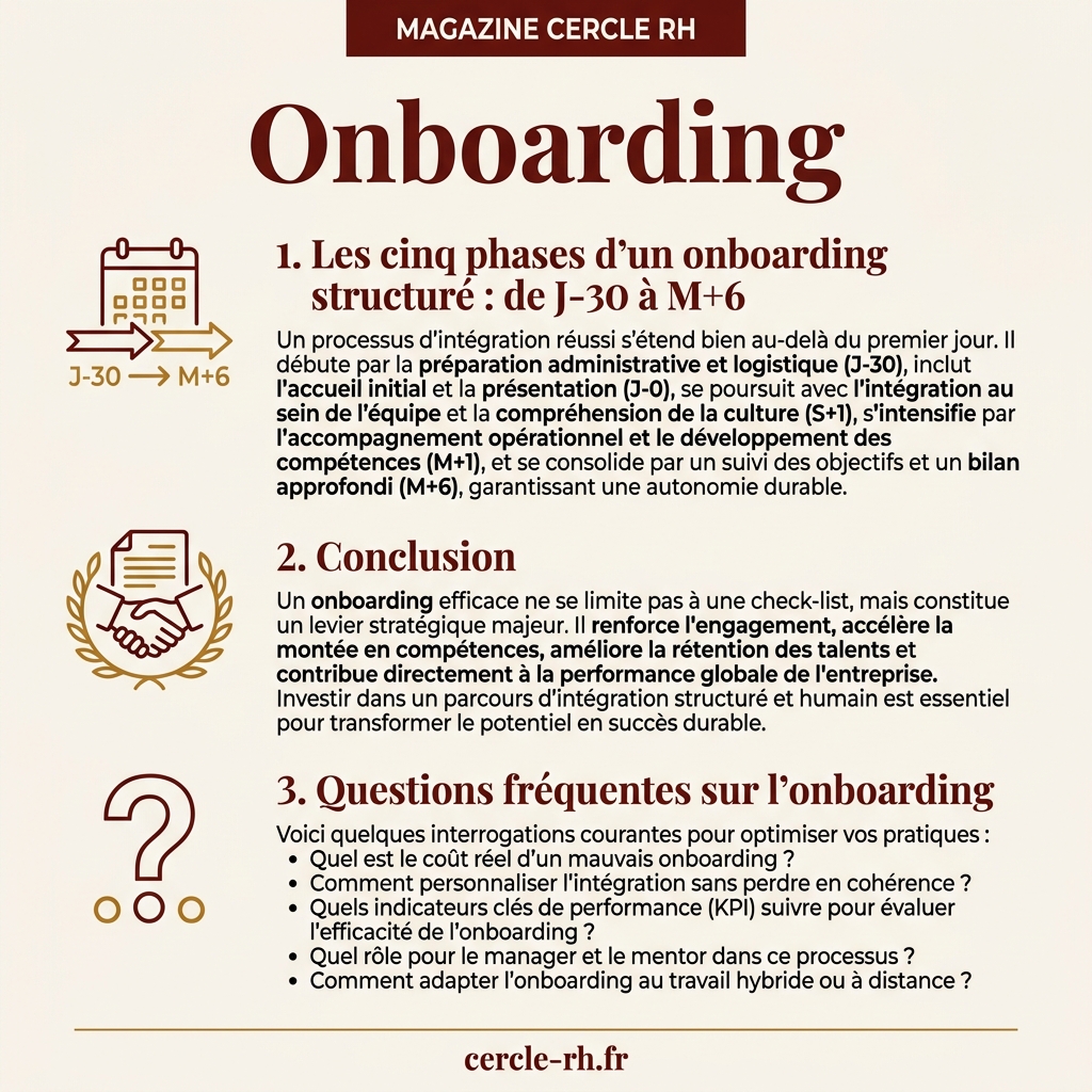 Infographie de synthèse — Onboarding