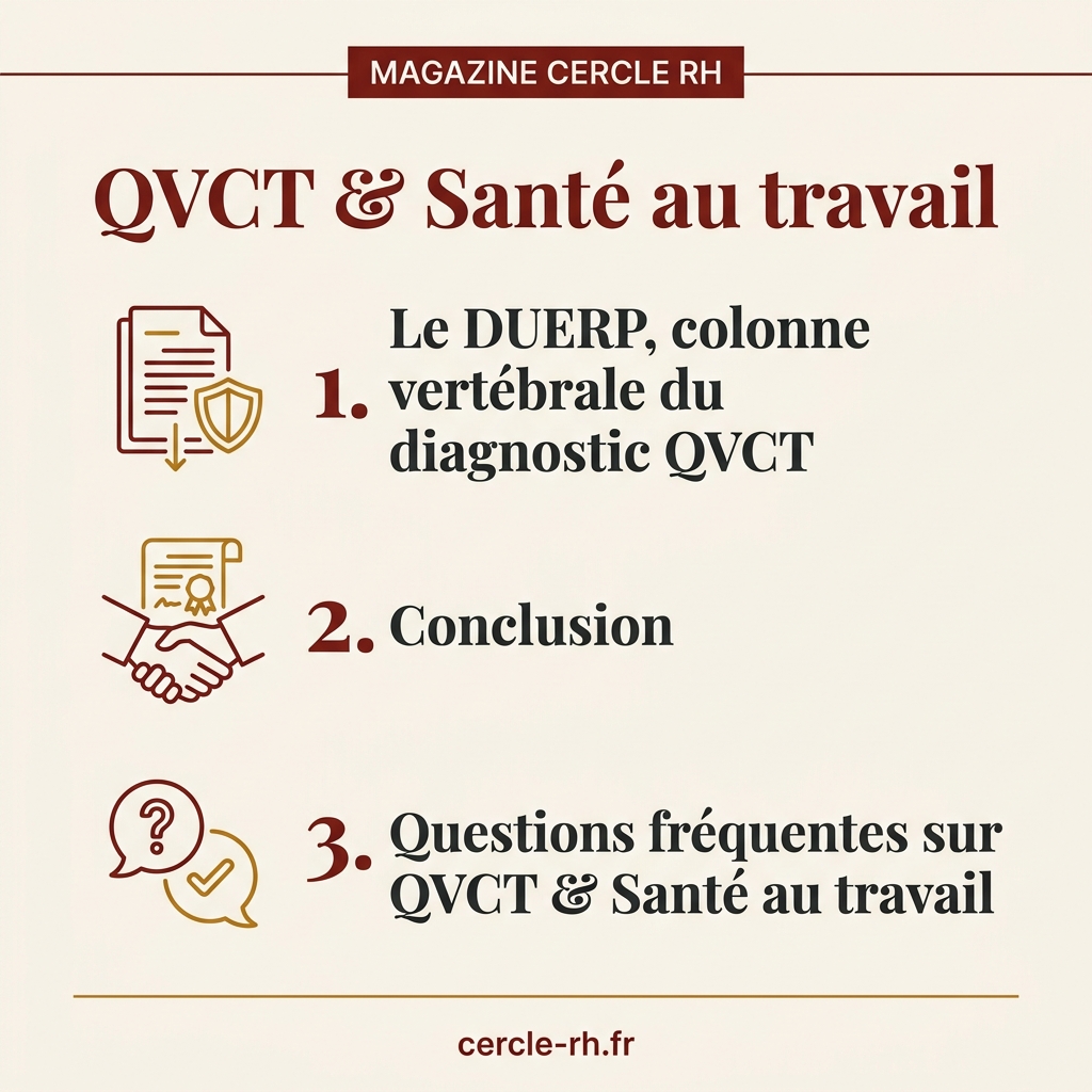 Infographie de synthèse — QVCT & Santé au travail