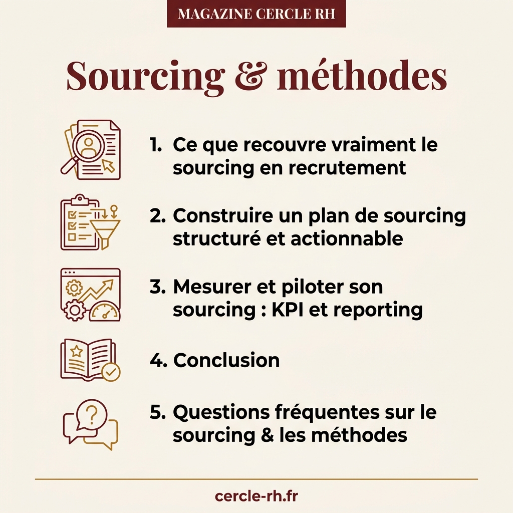 Infographie de synthèse — Sourcing & méthodes