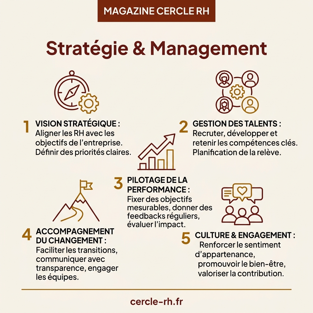Infographie de synthèse — Stratégie & Management
