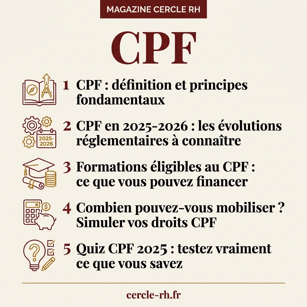 Infographie de synthèse — CPF