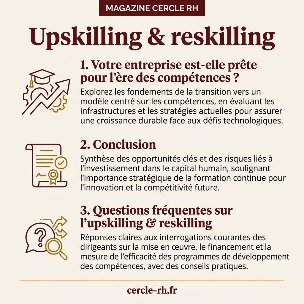 Infographie de synthèse — Upskilling & reskilling