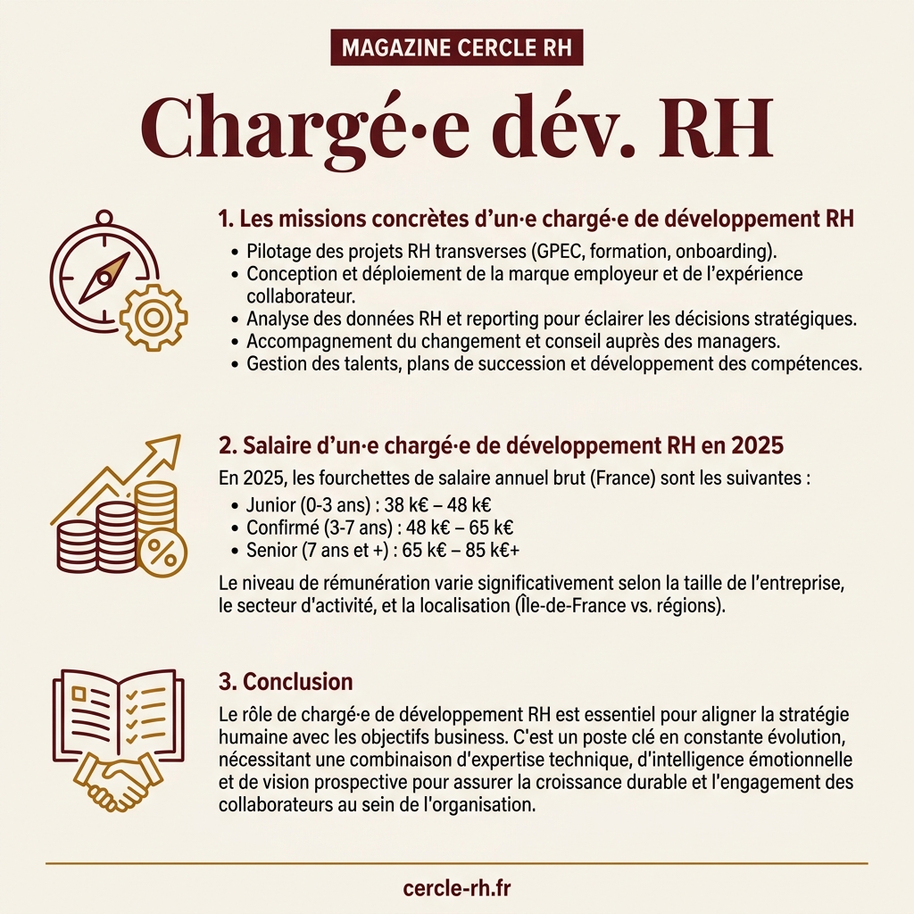Infographie de synthèse — Chargé·e dév. RH