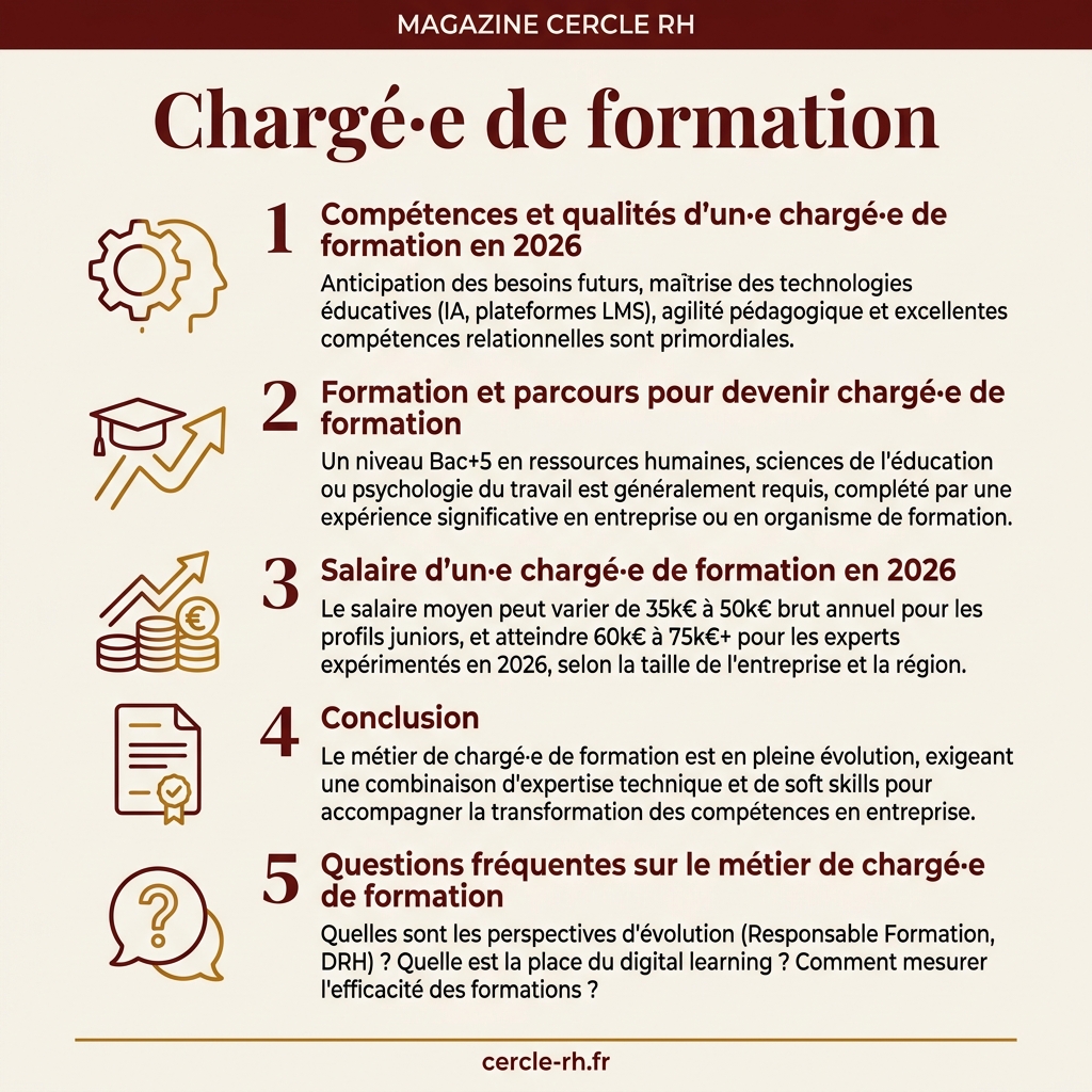 Infographie de synthèse — Chargé·e de formation
