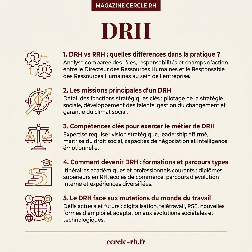 Infographie de synthèse — DRH