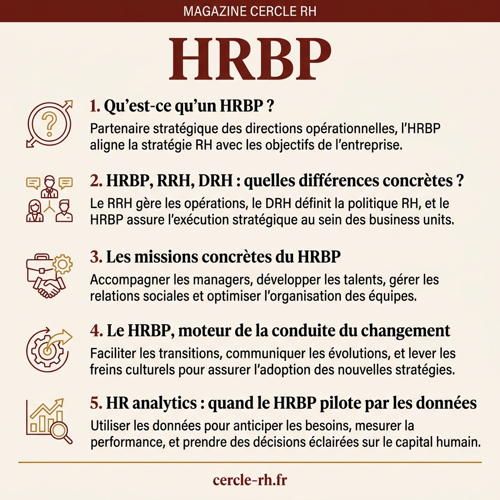 Infographie de synthèse — HRBP